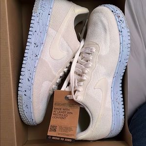 Nike White Sneakers with Blue Speckled Sole